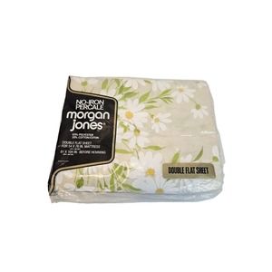 Morgan Jones Double Flat Sheet DAINTY DAISIES Sheets No Iron Percale New Sealed